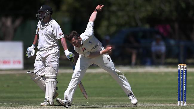 Sturt quick Max Parker took 3/61 against Uni. Picture: Dean Martin