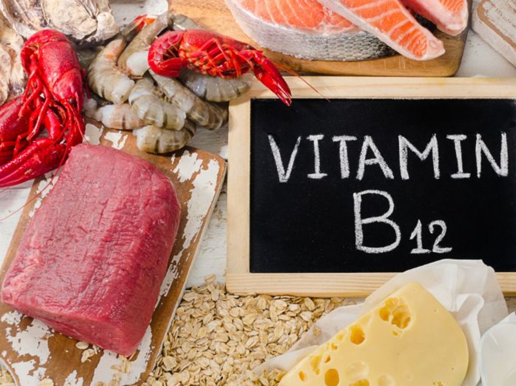 Meat and fish contain B12.