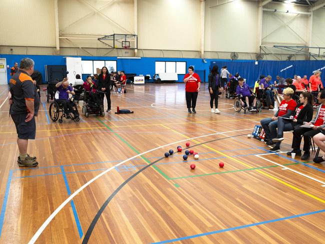 Example of the boccia being played. Picture: Richard Walker