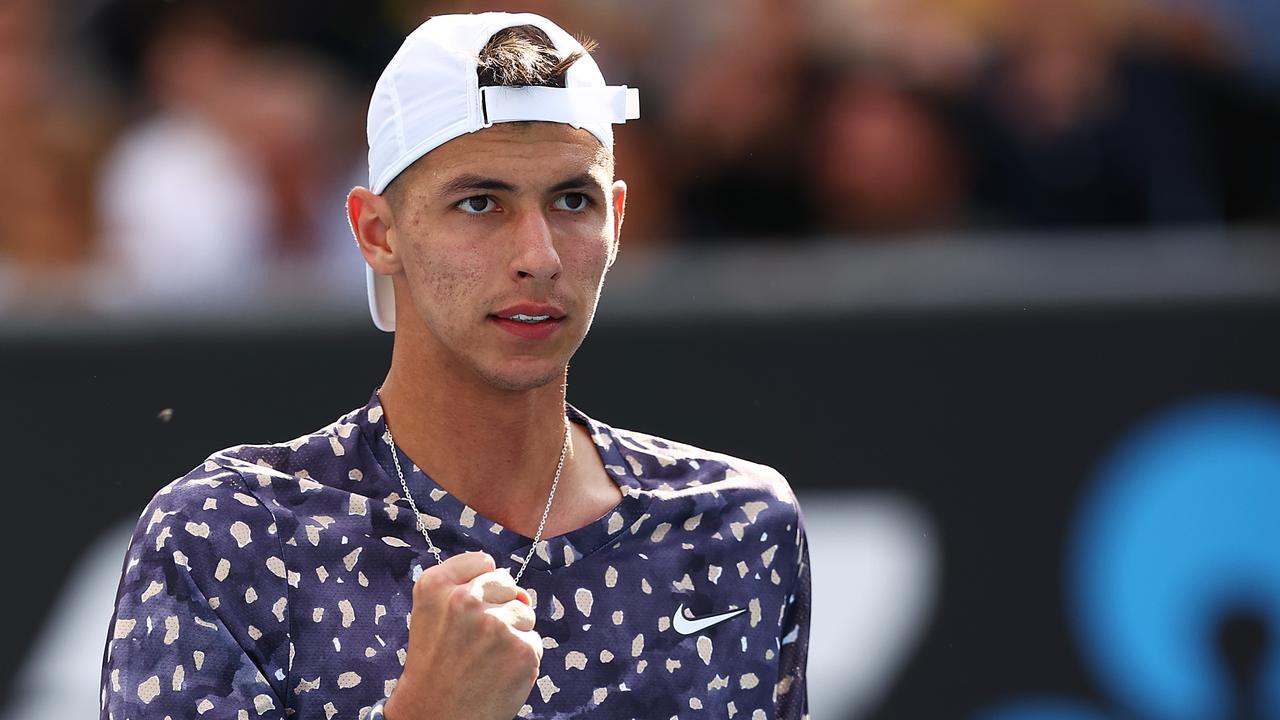 Alexei Popyrin is through to Round 3. (Photo by Cameron Spencer/Getty Images)