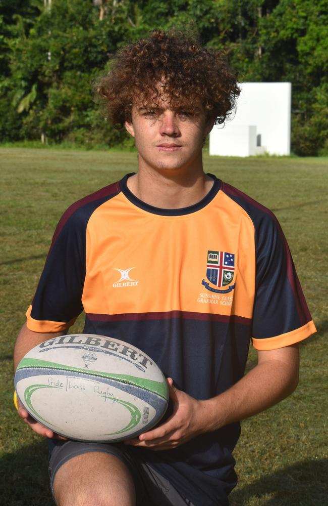 Dougal McLeod has been identified as a player to watch for his Sunshine Coast Grammar rugby union team in 2022. Picture: Eddie Franklin