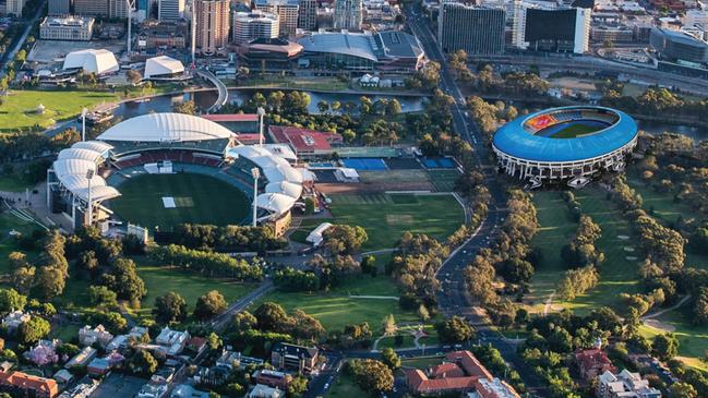 An Advertiser artist impression of a second stadium next to Adelaide Oval.