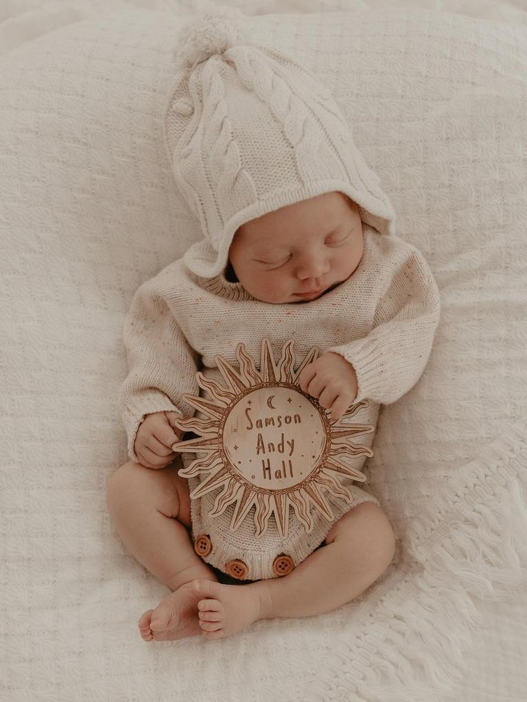 Barry Hall and Lauren Brant welcome baby boy Samson. https://www.instagram.com/p/CV8v9dIhM9R/