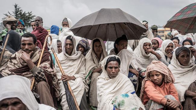 People fleeing conflict in Ethiopia. Picture: AFP