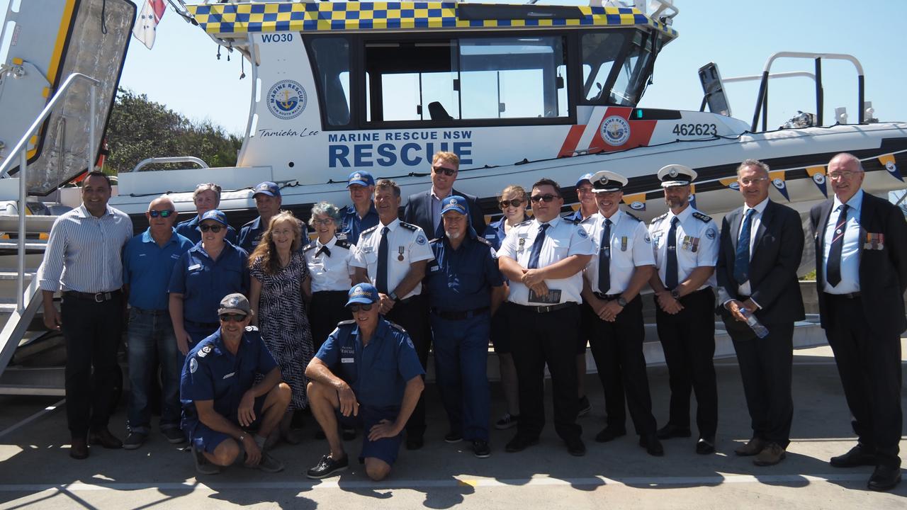 Woolgoolga Marine Rescue welcomes the state funded 9.5 metre Naiad Hamilton jet boat; powered by a 575 horsepower Cummins engine that features a specialist Raymarine suite of maritime navigation equipment and FLIR (forward looking infrared camera).