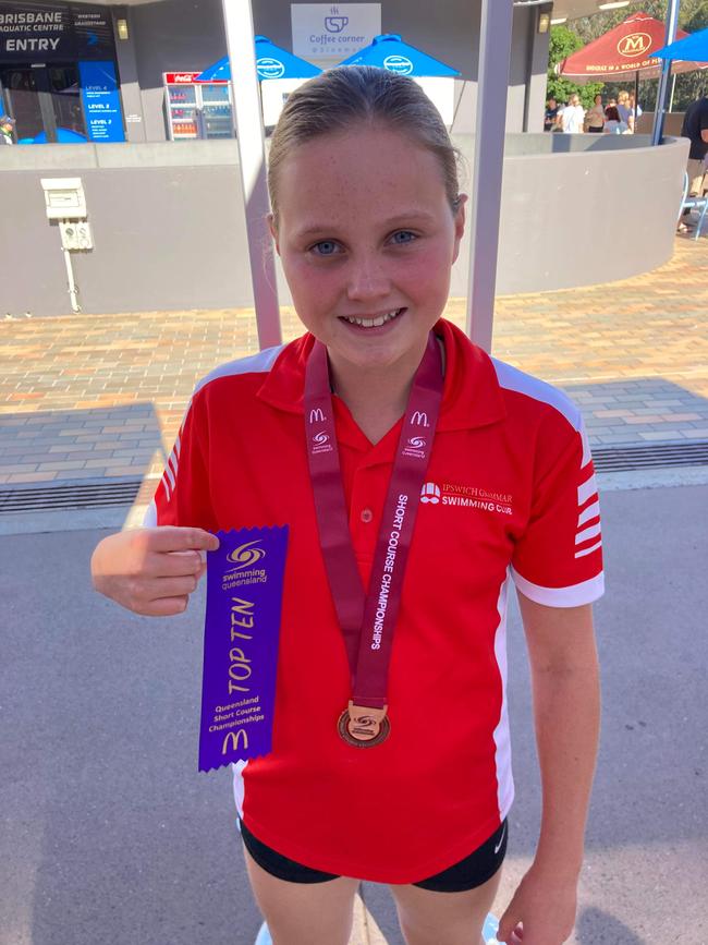 Ipswich Grammar Swimming Club's Sieanna Teevan.