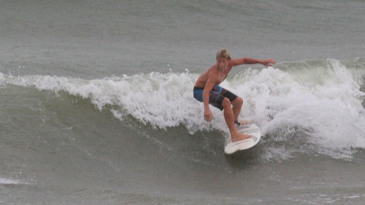 Harry Grant hits the surf at Yeppoon Main Beach. Picture: Chris Ison / The Morning Bulletin