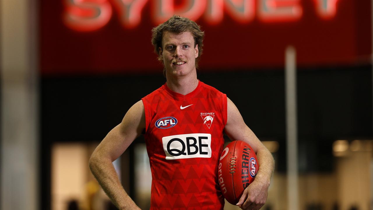 Nick Blakey after signing on for 7 years with the Sydney Swans. Picture: Phil Hillyard