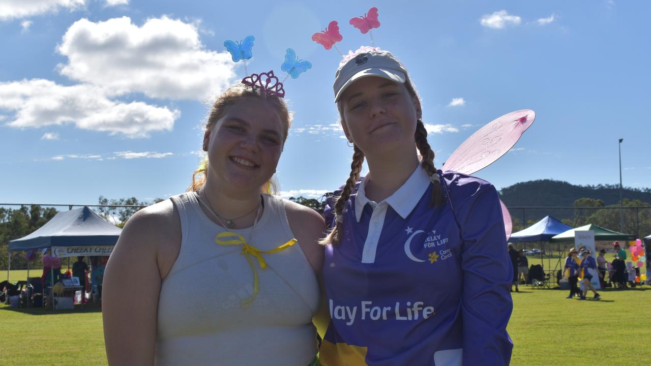 Bethany Dey and Tylah Mitchell at the 2024 Rockhampton Relay for Life event.