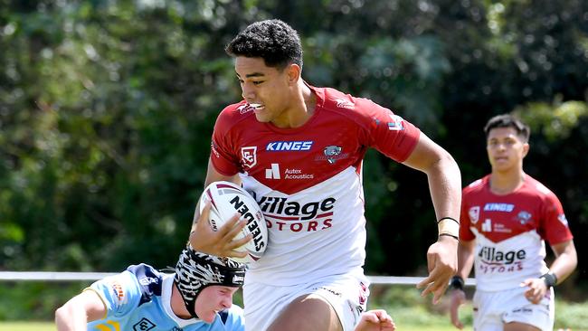 Redcliffe Dolphins player JosephPouniuNorths Devils v Redcliffe Dolphins in Connell Challenge Sunday March 27, 2022. Picture, John Gass