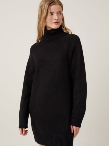 Lux Roll Neck Knit Mini Dress. Picture: Cotton On.