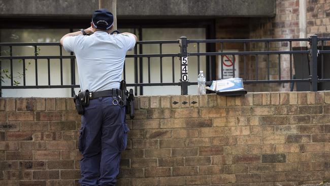 Police were seen in Five Dock where the alleged incident took place. Picture: Daily Telegraph/ Monique Harmer