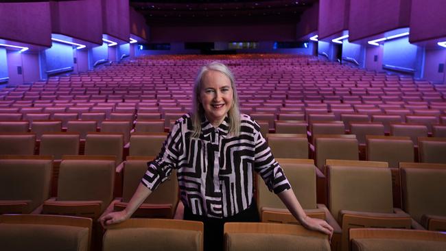 Queensland Performing Arts Centre chief executive Rachel Healy inside the venue’s Concert Hall. Picture: Lyndon Mechielsen