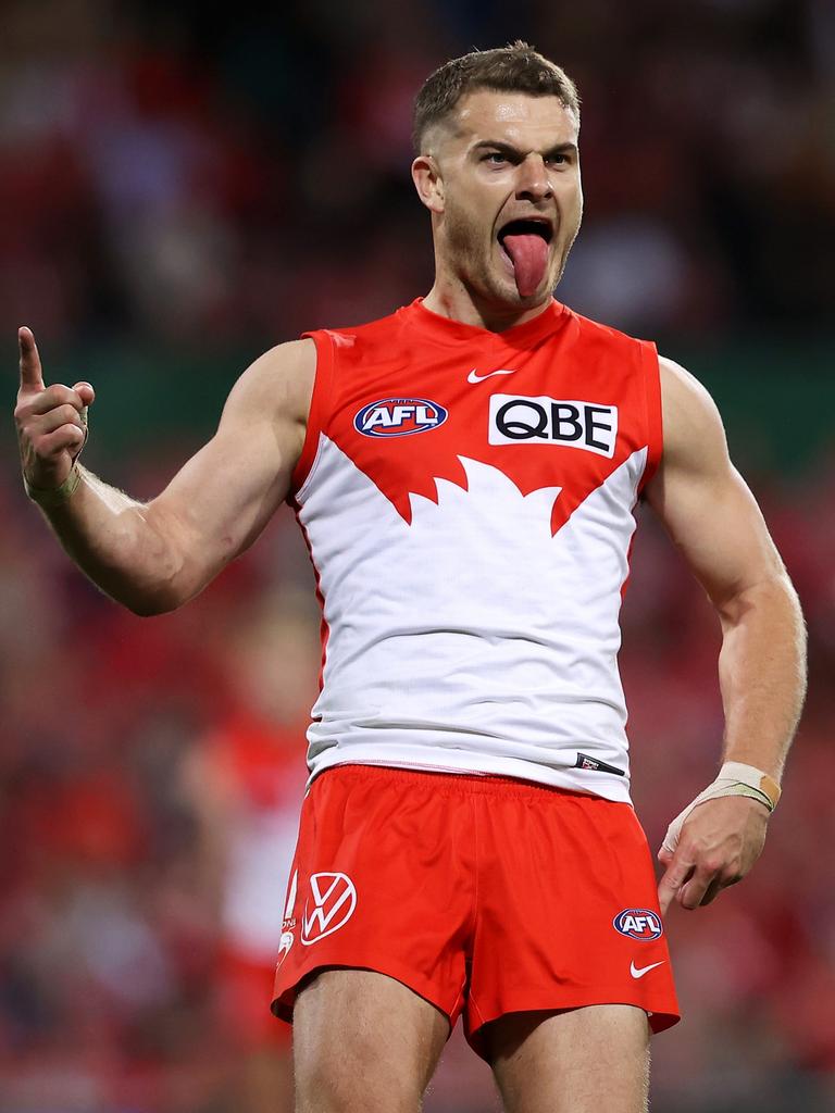 Papley has kicked five goals in the Swans’ two finals so far. Picture: Mark Kolbe/AFL Photos