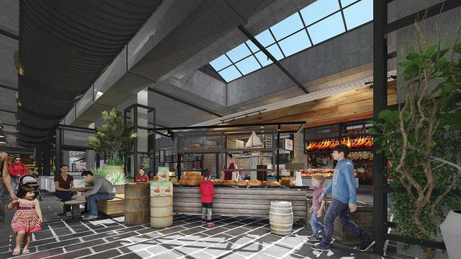 An artist's impression of the revamped food precinct at Westfield Marion. Picture: Supplied