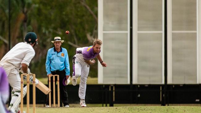 Pottsville fast bowler Mika Ekstrom.Photo: Ursula Bentley@CapturedAus