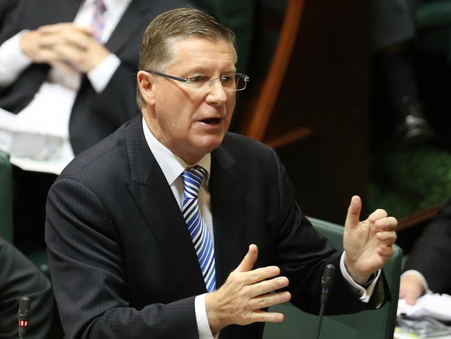 Victorian Premier Denis Napthine in Parliament yesterday. Picture: Hamish Blair