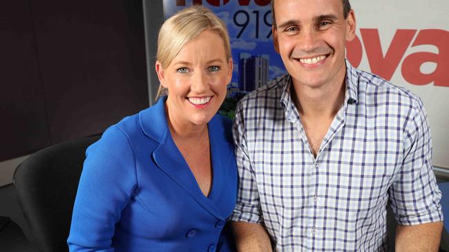 Jodie Oddy and Andrew Hayes were recently announced as Nova Adelaide's new breakfast team. Picture Emma Brasier