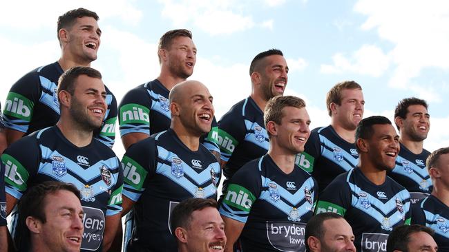 NSW's Blake Ferguson during the NSW State of Origin team photo at Scarborough beach ahead of game 2 in Perth. Picture: Brett Costello