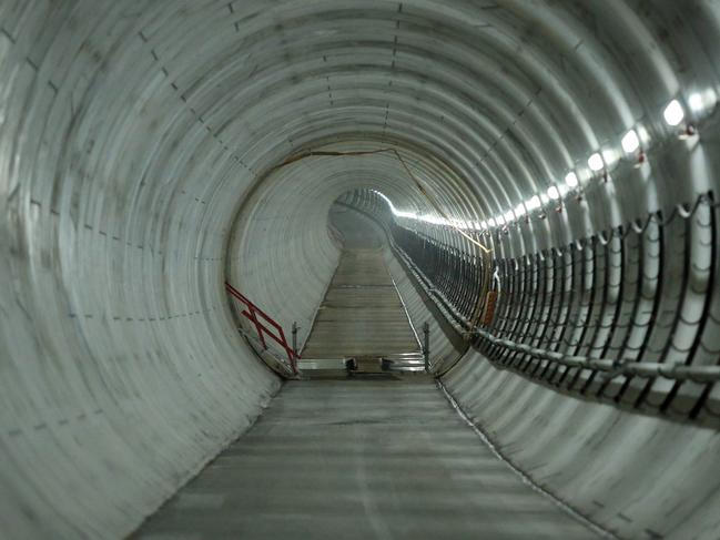 WEEKEND TELEGRAPHS SPECIAL. MUST TALK WITH PIC ED JEFF DARMANIN BEFORE PUBLISHING - Pictured is the new Sydney Metro Tunnel at Barangaroo. Picture: Tim hunter.