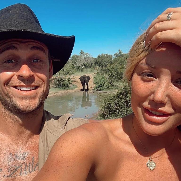 Gallagher shared this sweet selfie of the pair after leaving the jungle. Picture: Instagram.