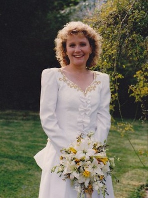 Anthea Bradshaw-Hall on her wedding day.