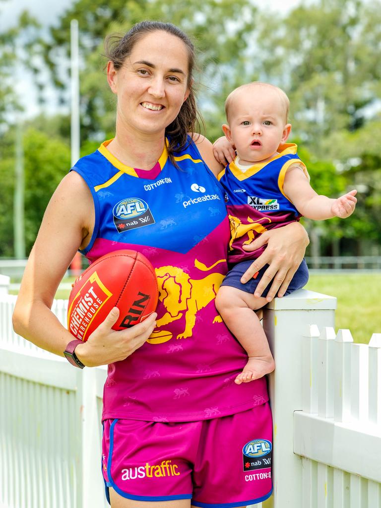 Sharni Webb will return to the field seven and a half months after giving birth to Billie. Picture: Richard Walker