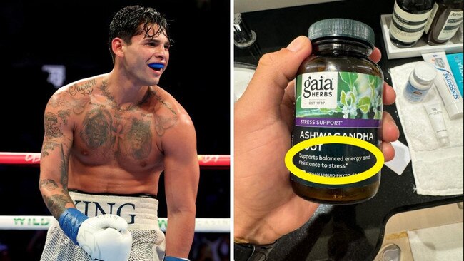 Ryan Garcia posted this image of a supplements bottle following news of his positive test.