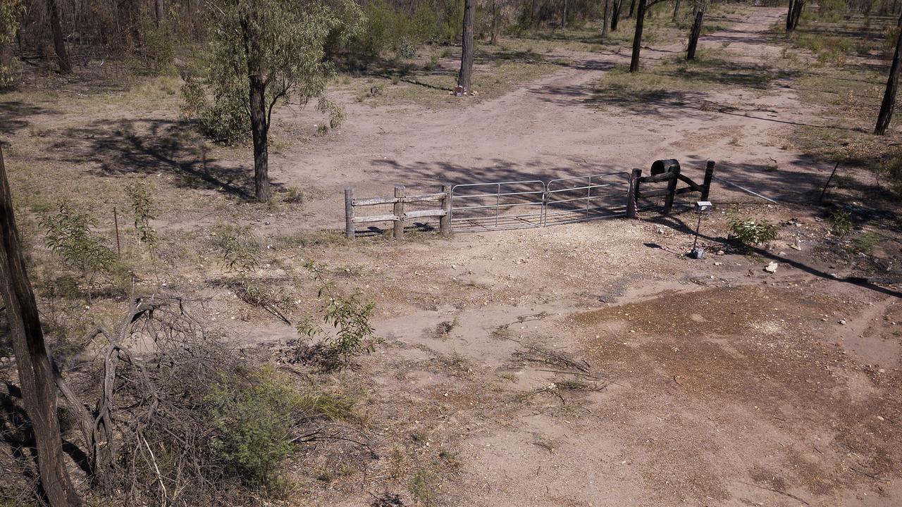 The front driveway where the police walked down. Picture: Liam Kidston