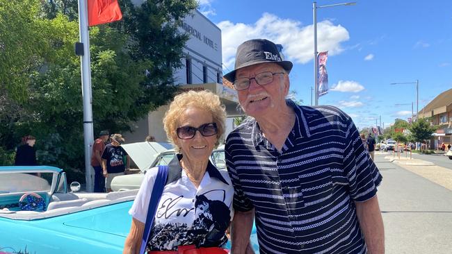 Beverly Bonar and Ronald Young from Melbourne enjoying their 14th year at the Elvis Festival in Parkes.