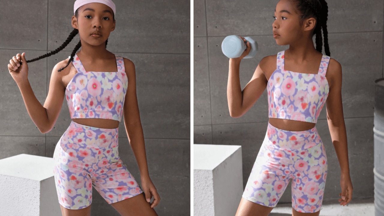 The ad showed the tween working out. Picture: Shein