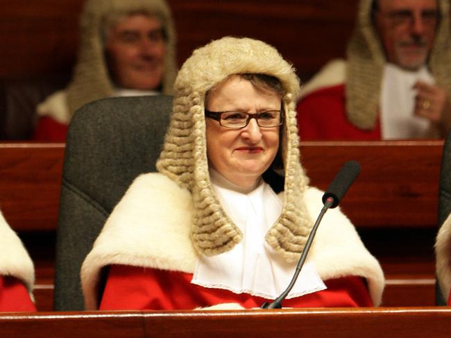 Justice Virginia Bell is a lifelong Rabbitohs fan. Picture: Lindsay Moller