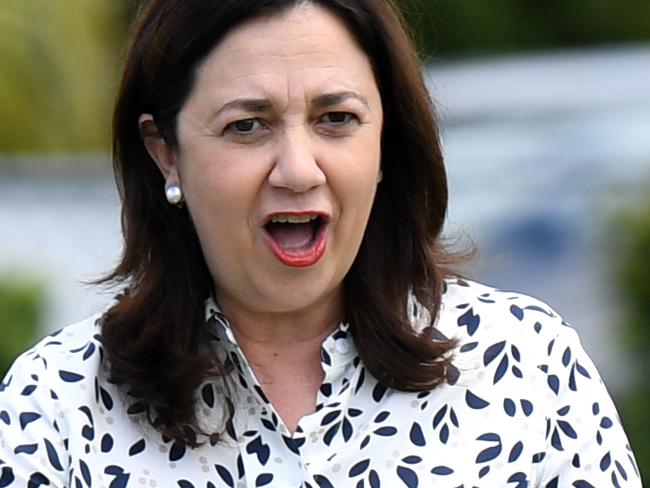 GOLD COAST , AUSTRALIA - NewsWire Photos - OCTOBER 19, 2020.Queensland Premier Annastacia Palaszczuk reacts after bowling during a visit to the Nerang Bowls Club, while on the election campaign trail. Queenslanders go to the polls on October 31. `Picture: NCA NewsWire / Dan Peled