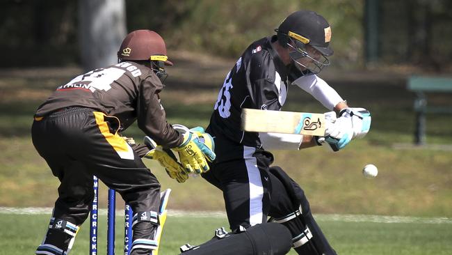 Adelaide Uni's Will Bosisto in action against Kensington. Picture: AAP/Dean Martin