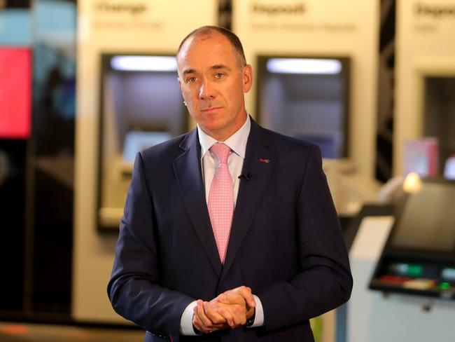 502/2019: Andrew Thorburn, CEO of NAB, does an interview during an emergency board meeting in Melbourne.  Stuart McEvoy/The Australian.