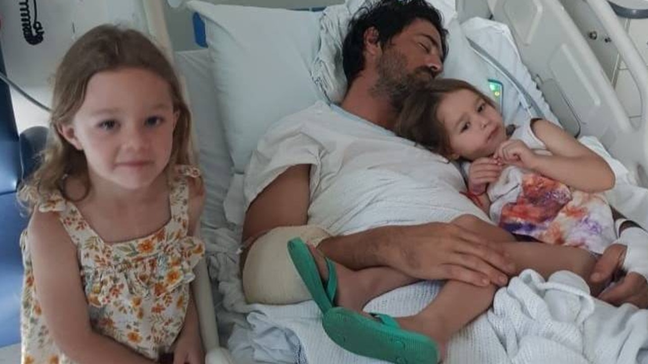 Rob Turner is in hospital in Townsville, where his young family have been forced to relocate.