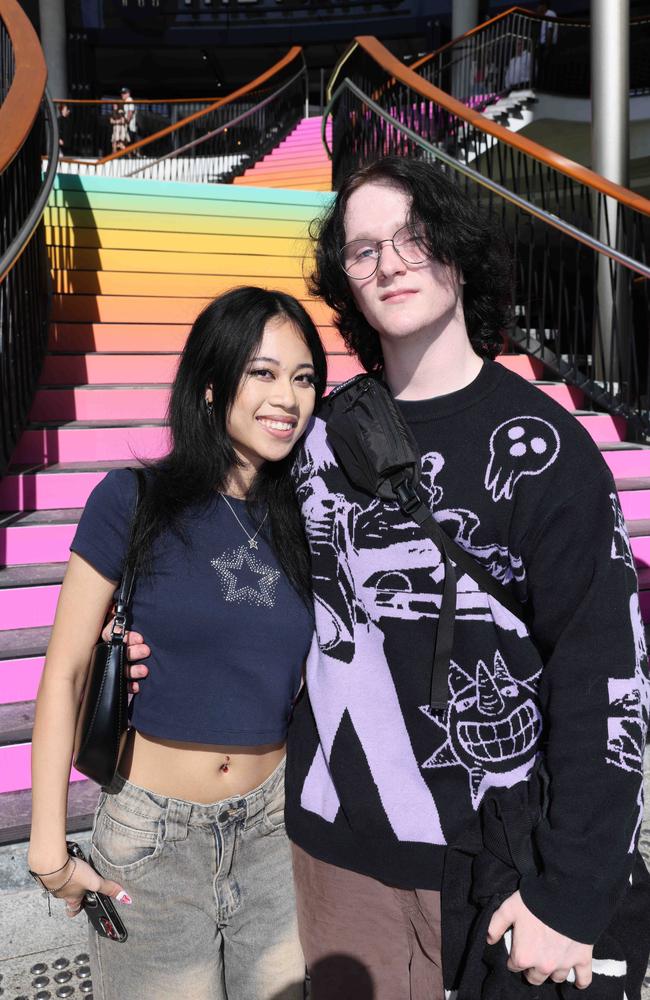 Sophie Danen and Dylan Conn at Pacific Fair Beauty Weekend with Anna Paul. Picture, Portia Large.