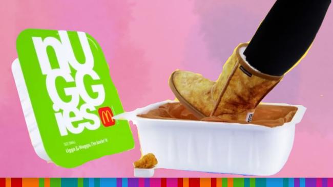 The exclusive UGGs will be the texture of nuggest and arrive in a giant sauce carton. Picture: McDonald's