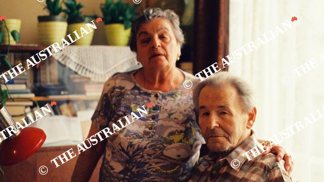 Cilka Klein with her husband Ivan Kovac in 2003, the year before she died. Source: Peter Juscak