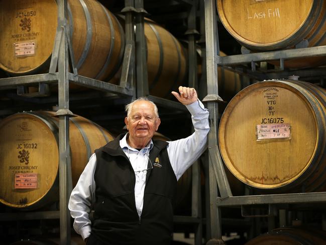 Winemaker Josef Chromy at his winery at Relbia. Picture: CHRIS KIDD