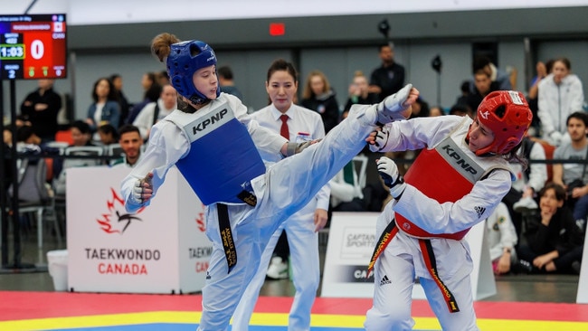 Brisbane Girls Grammar School's Amarlie Evans in action.