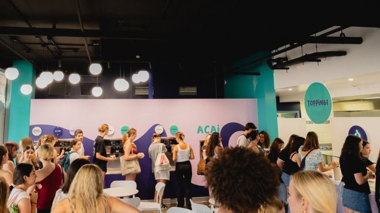 Opening night at Yo-Phoria at the corner of Aplin and Abbott streets. Picture: Supplied