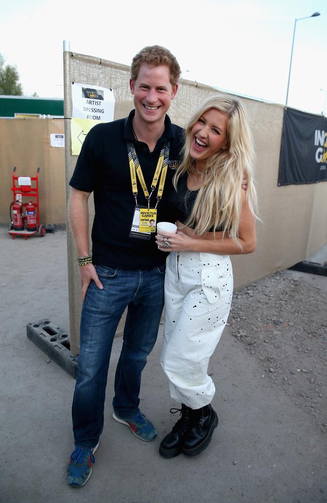 Harry with Ellie Goulding at the Invictus Games closing concert in 2014. Picture: Chris Jackson/ Getty Images)