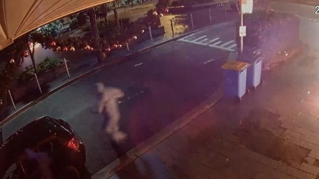 CCTV vision of an alleged December arson attack on a Strathfield business. Picture: NSW Police