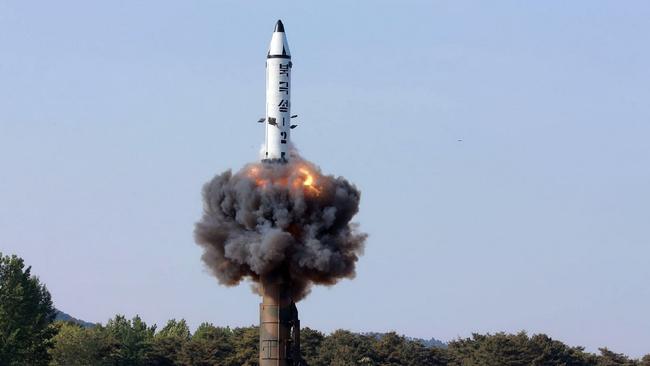 North Korea’s rocket program had advanced to the stage where it could hit the mainland US. Picture: KCNA/AFP