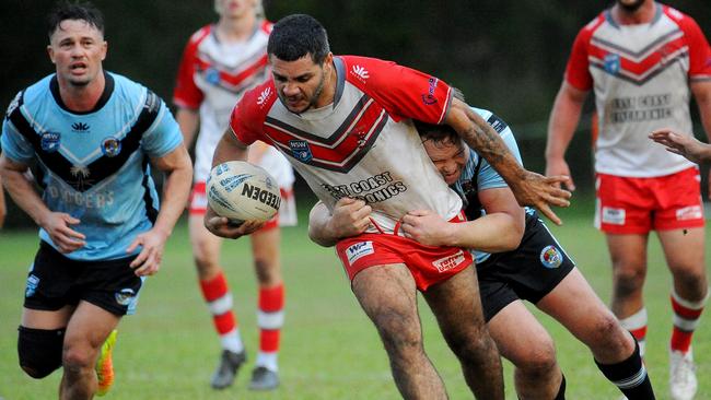 Kieron Johnson-Heron scored in South Grafton’s local derby win. Picture: Leigh Jensen