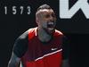 MELBOURNE, AUSTRALIA - JANUARY 27: Nick Kyrgios of Australia celebrates in his Men's Doubles Semifinals match with Thanasi Kokkinakis of Australia against Marcel Granollers of Spain and Horacio Zeballos of Argentina during day 11 of the 2022 Australian Open at Melbourne Park on January 27, 2022 in Melbourne, Australia. (Photo by Darrian Traynor/Getty Images)