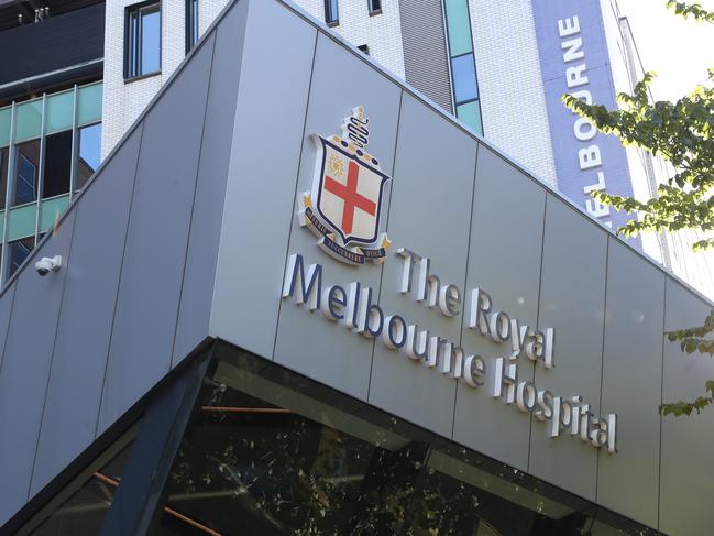 MELBOURNE, AUSTRALIA - NewsWire Photos, JANUARY 20, 2022. The main entrance at the Royal Melbourne Hospital as the hospital system in Victoria remains stretched under a code brown. Picture: NCA NewsWire / David Crosling