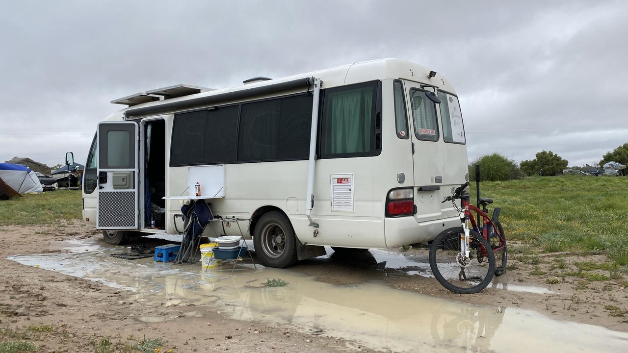 Campers were given unexpected water views in Birdsville.