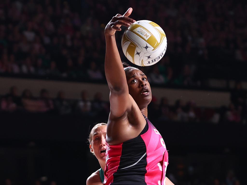 Thunderbirds star Romelda Aiken-George played her 20th finals match, and fourth grand final. Picture: Getty Images